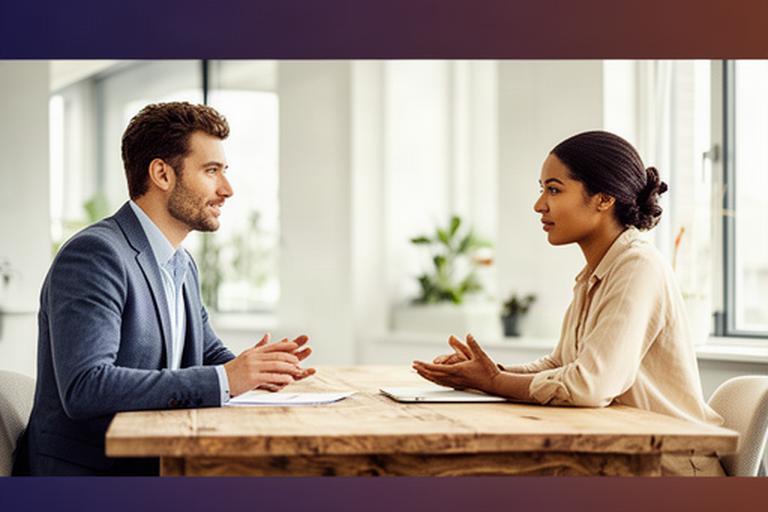 Adviseur en ondernemer in gesprek aan een houten tafel in een licht kantoor in Lochem
